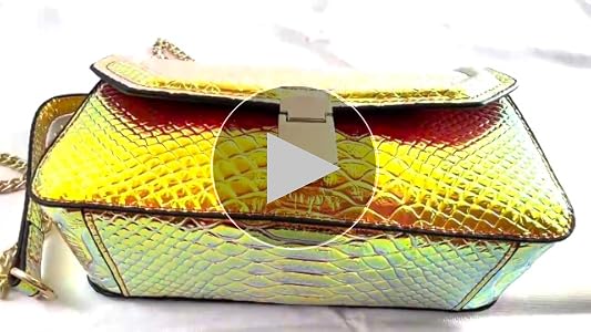 RemeeHi Hologram Snake Skin Leather Shoulder Bag Crossbody